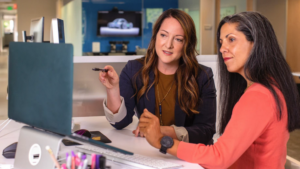 women using a laptop
